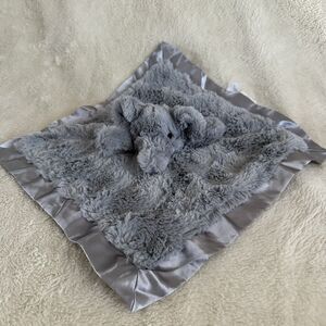 Cloud Island Gray Elephant Lovey Blanket 13" Soft Satin Baby Nursery Plush